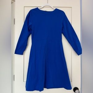 J. Crew Basics Blue Cotton A-Line Dress